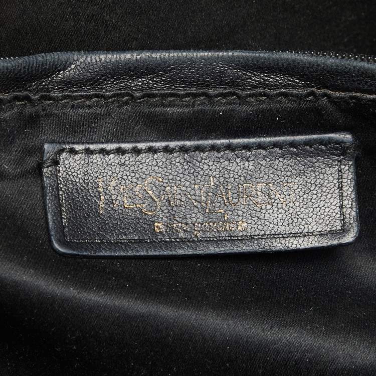 Pre Owned Yves Saint Laurent Black Patent Leather Large Muse Satchel