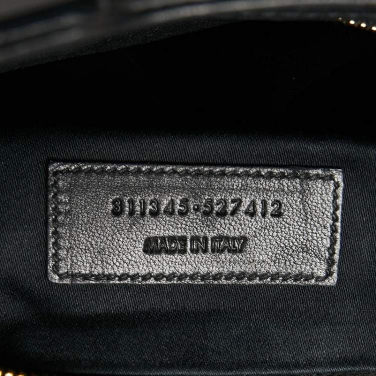 Pre Owned Yves Saint Laurent Black Leather Medium Y Cabas Chyc Tote