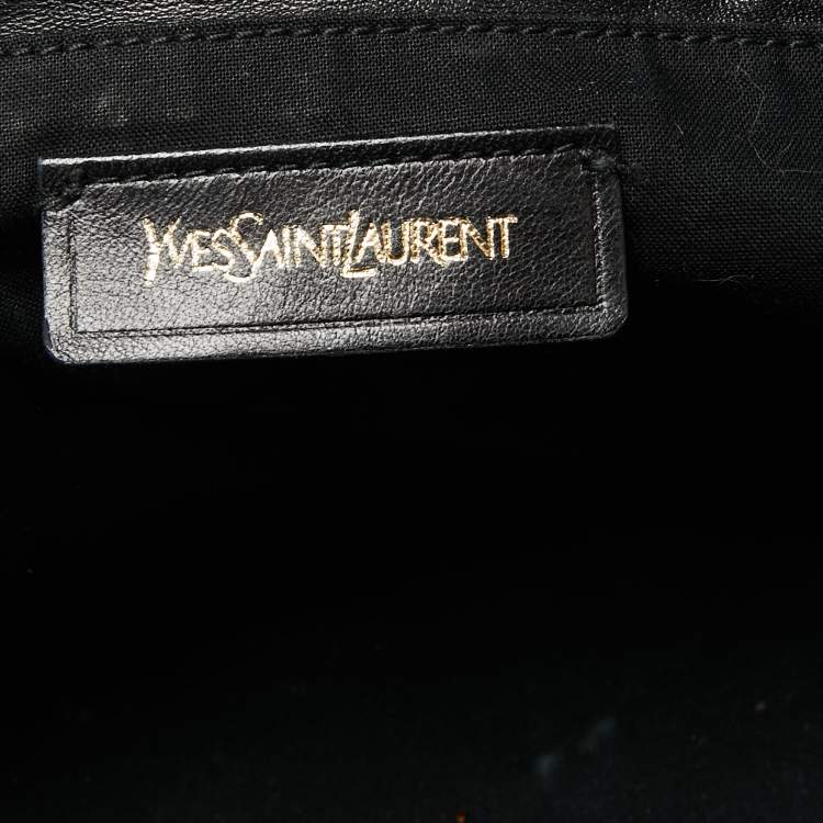 Pre Owned Yves Saint Laurent Green Leather Large Y Cabas Chyc Tote