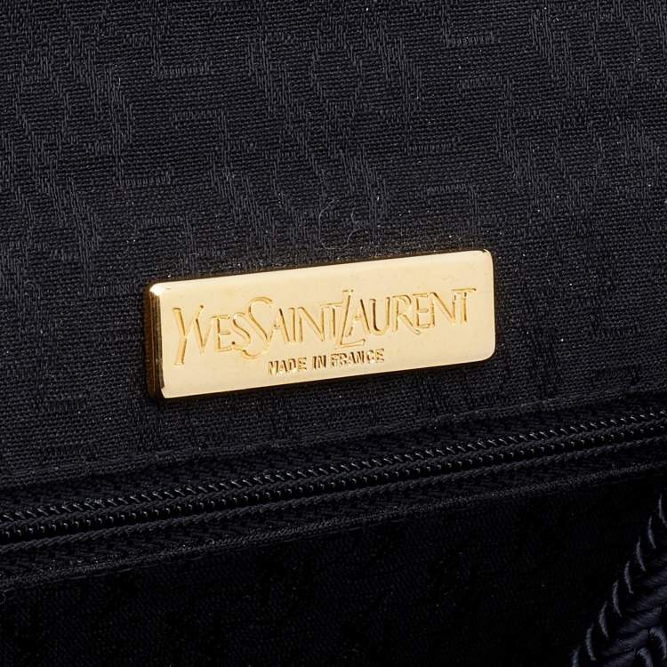 Pre Owned Yves Saint Laurent Black Fabric Shoulder Bag