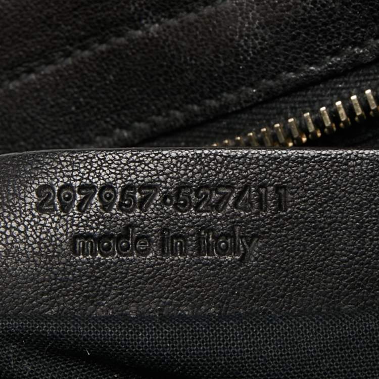 Pre Owned Yves Saint Laurent Black Leather Small Cabas Chyc Tote