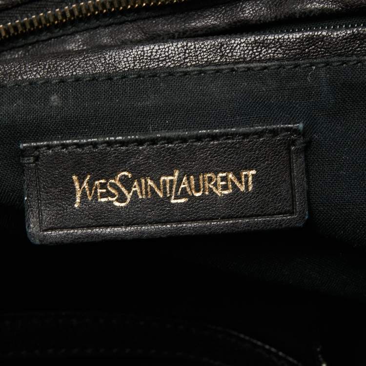 Pre Owned Yves Saint Laurent Black Leather Small Cabas Chyc Tote