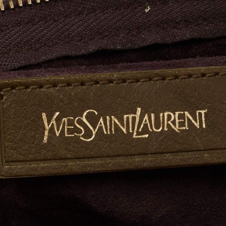 Pre Owned Yves Saint Laurent Multicolor Leather and Suede Muse Two Top Handle Bag