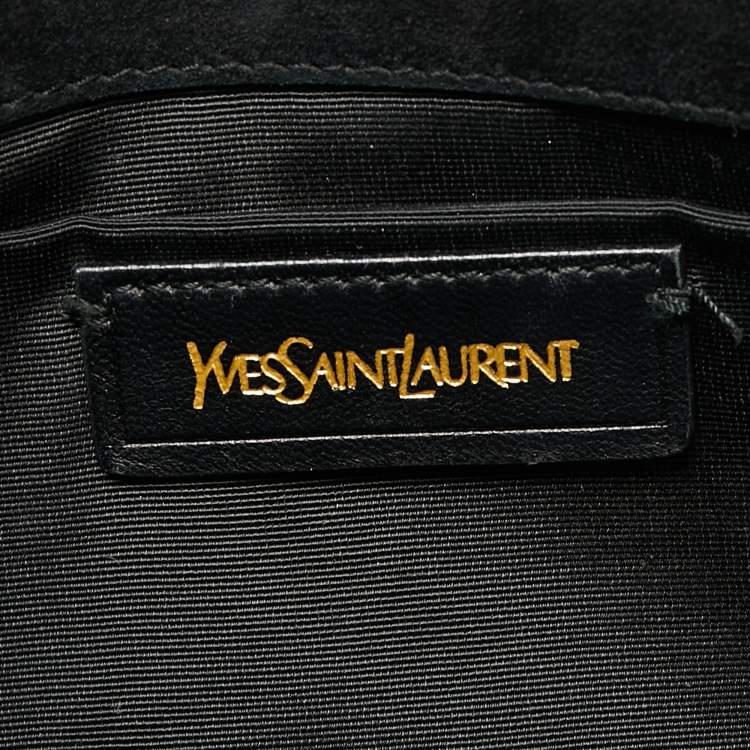 Pre Owned Yves Saint Laurent Black Patent Leather Y-Ligne Clutch