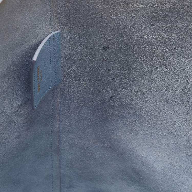 Pre Owned Saint Laurent Blue Leather East West Shopping Tote
