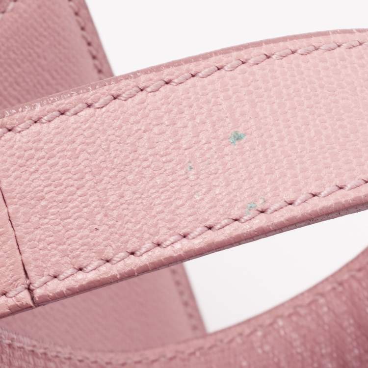 Pre Owned Yves Saint Laurent Pink Leather Medium Chyc Flap Bag