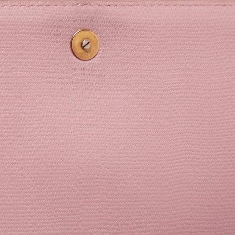Pre Owned Yves Saint Laurent Pink Leather Medium Chyc Flap Bag
