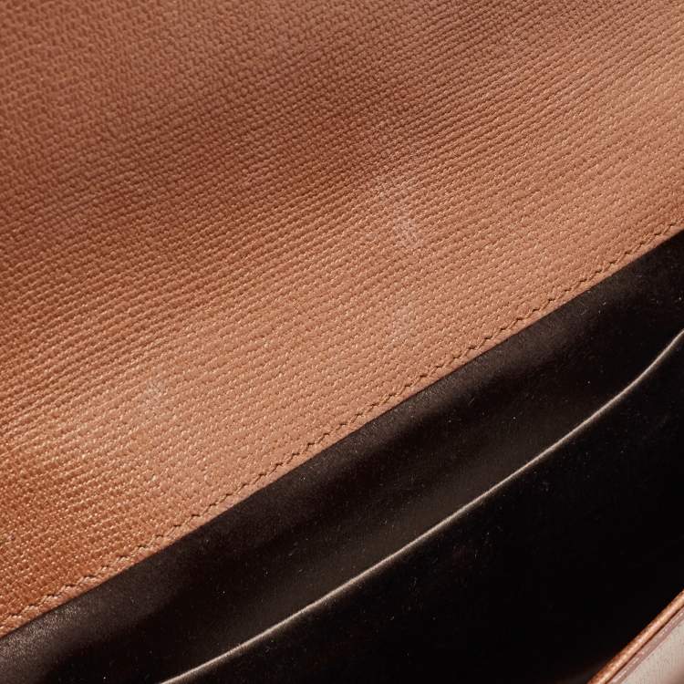 Pre Owned Yves Saint Laurent Brown Leather Cabas Chyc Clutch