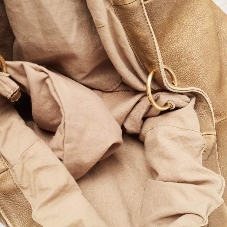 Pre Owned Yves Saint Laurent Brown Leather Shoulder Bag