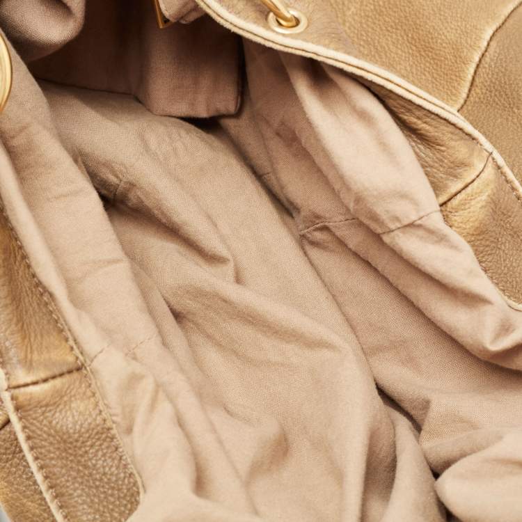Pre Owned Yves Saint Laurent Brown Leather Shoulder Bag