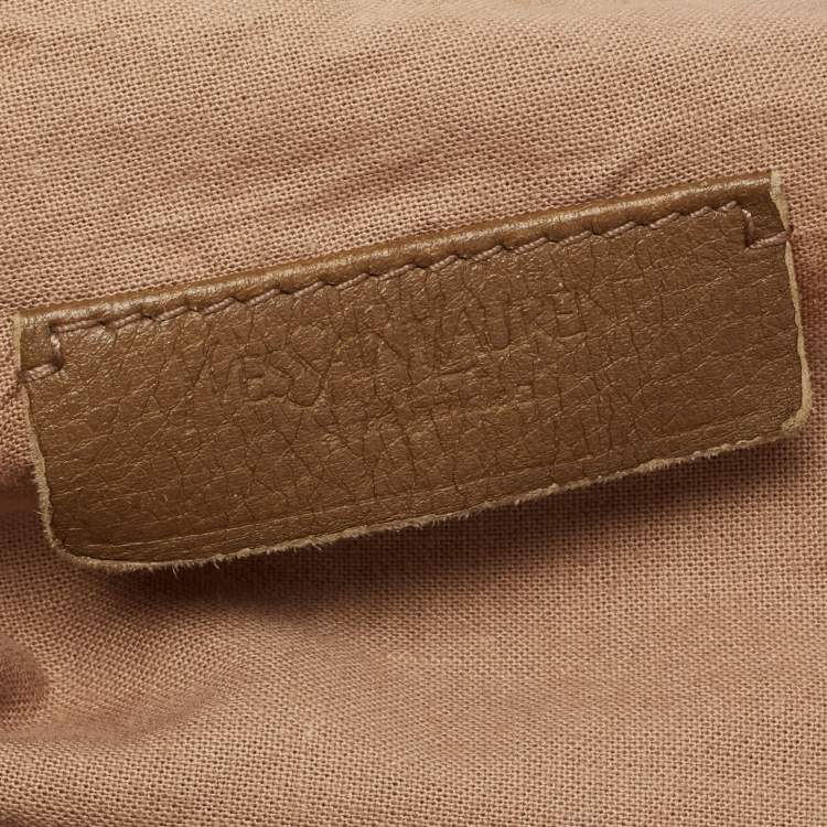 Pre Owned Yves Saint Laurent Brown Leather Shoulder Bag