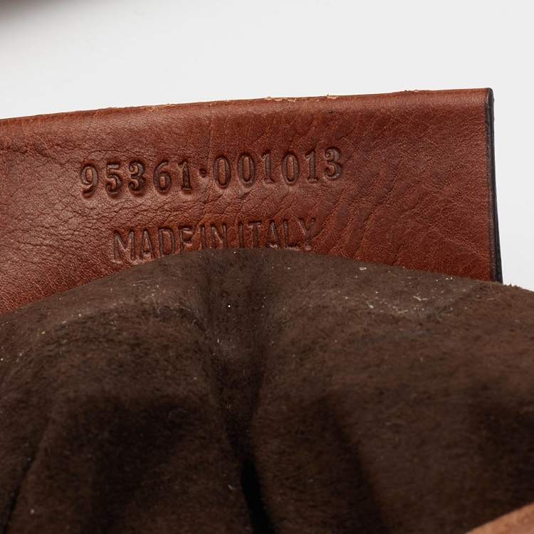 Pre Owned Yves Saint Laurent Brown Leather Mombasa Horn Hobo