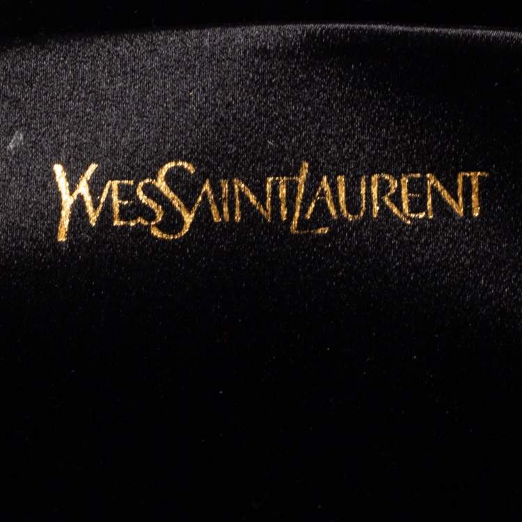 Pre Owned Yves Saint Laurent Black Patent Leather Belle De Jour Flap Clutch