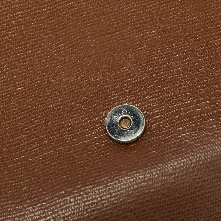 Pre Owned Saint Laurent Brown Leather Large Chyc Clutch
