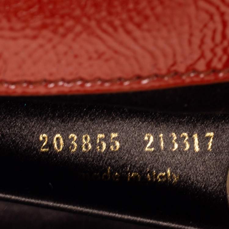 Pre Owned Yves Saint Laurent Cinnamon Brown Patent Leather Belle De Jour Flap Clutch