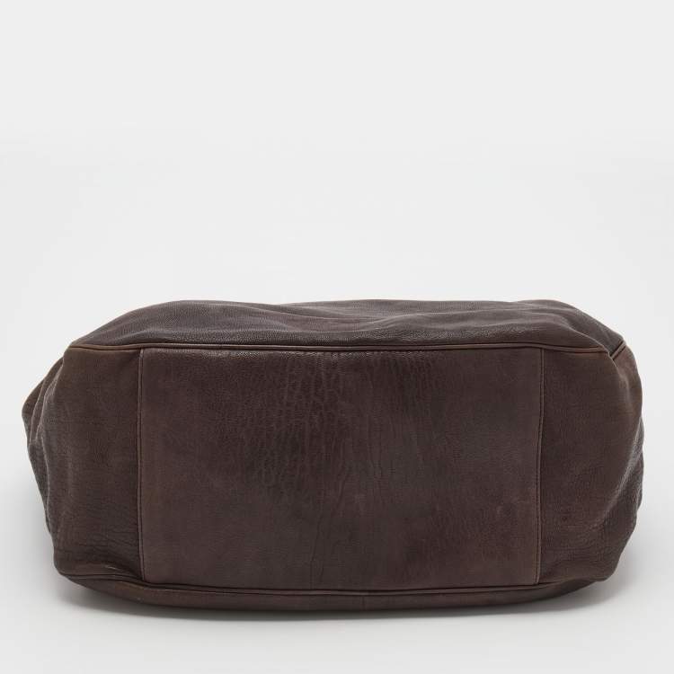 مملوكة مسبقًا Yves Saint Laurent Brown Leather Roady Hobo