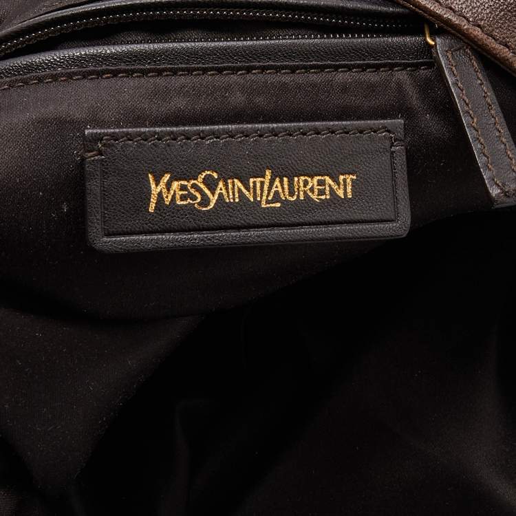 مملوكة مسبقًا Yves Saint Laurent Brown Leather Roady Hobo