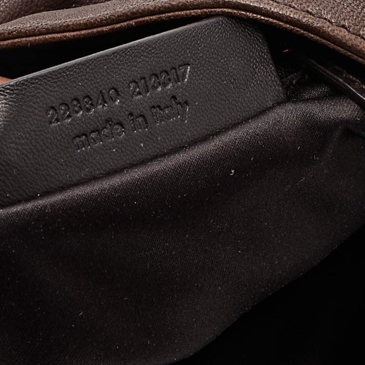 مملوكة مسبقًا Yves Saint Laurent Brown Leather Roady Hobo
