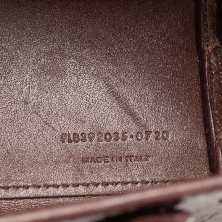 Pre Owned Saint Laurent Brown Croc Embossed Leather Nano Classic Sac De Jour Tote