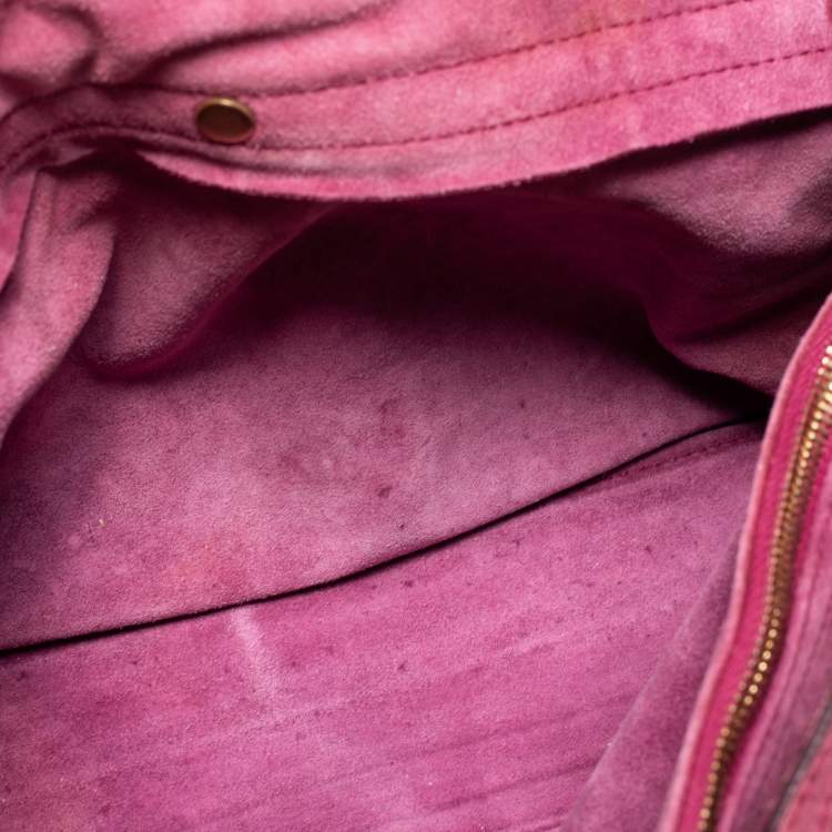 Pre Owned Yves Saint Laurent Burgundy Leather Medium Muse Two Satchel