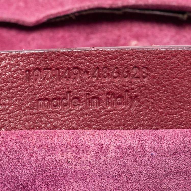 Pre Owned Yves Saint Laurent Burgundy Leather Medium Muse Two Satchel