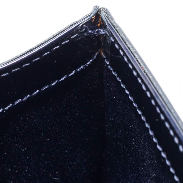Pre Owned Yves Saint Laurent Blue Patent Leather Belle De Jour Clutch