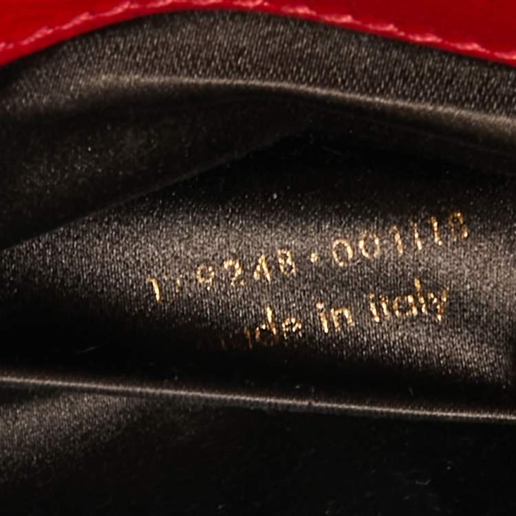 Pre Owned Yves Saint Laurent Paris Red Patent Leather Belle De Jour Clutch