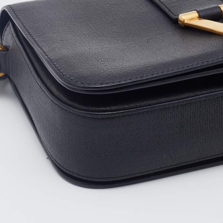 مملوكة مسبقًا Yves Saint Laurent Black Leather Medium Chyc Flap Bag