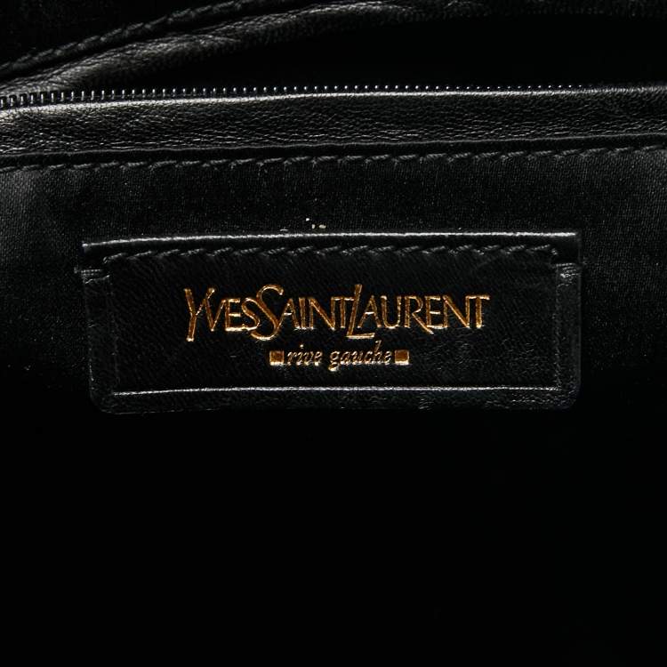 Pre Owned Yves Saint Laurent Black Patent Leather Medium Muse Satchel