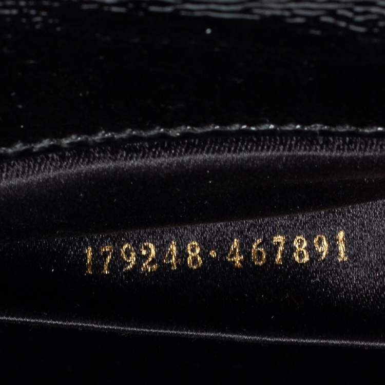 Pre Owned Yves Saint Laurent Black Patent Leather Belle De Jour Flap Clutch