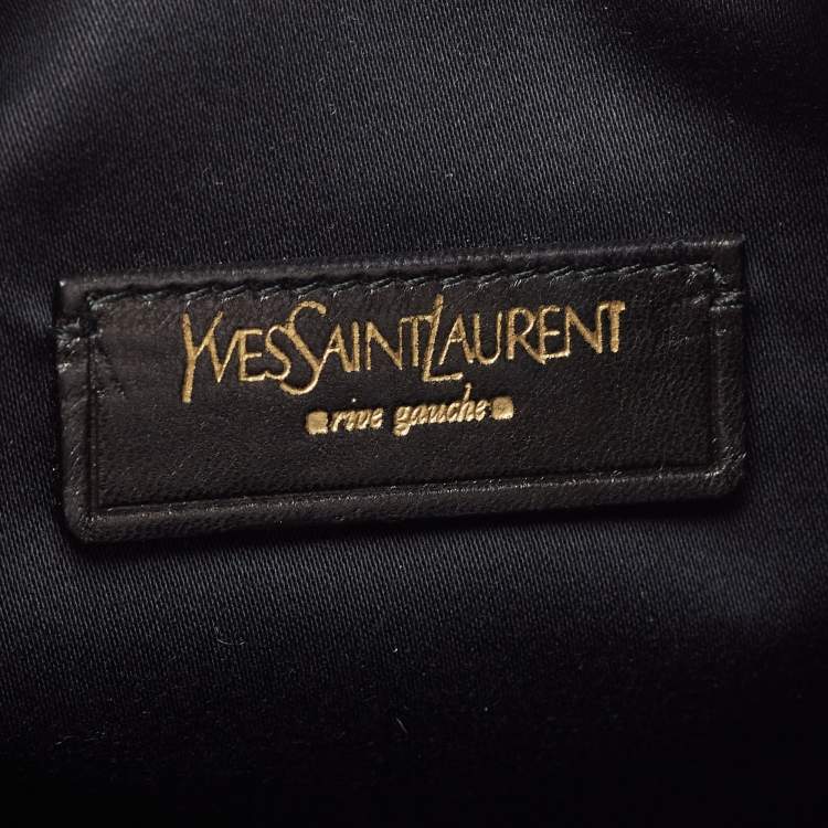 Pre Owned Yves Saint Laurent Black Leather Mini Downtown Tote