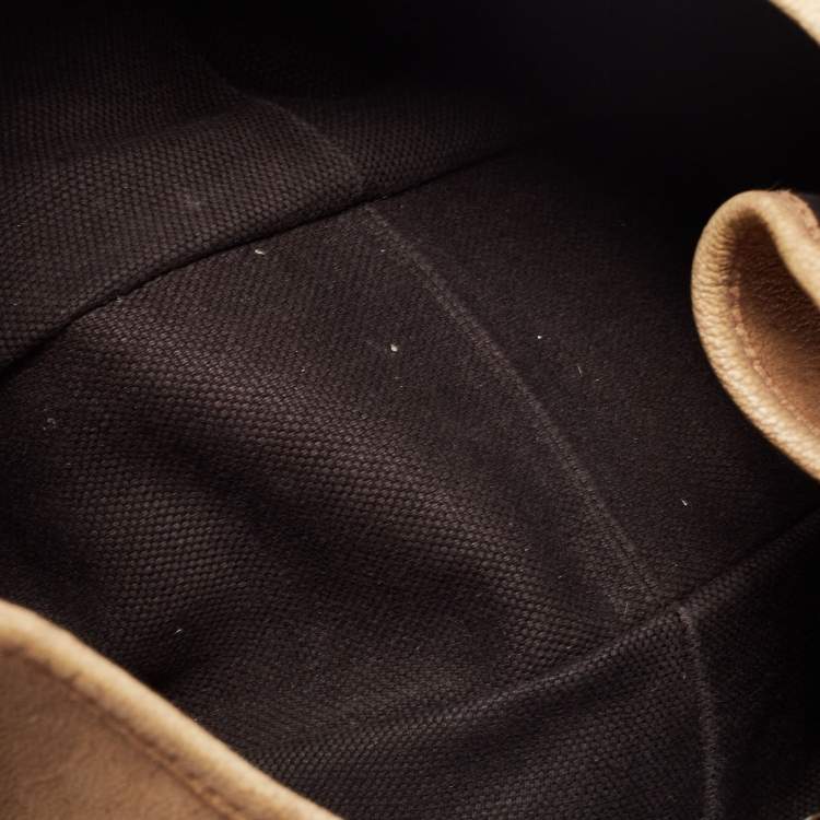 Pre Owned Yves Saint Laurent Beige Leather Mombasa Hobo