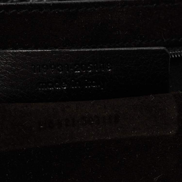 Pre Owned Yves Saint Laurent Black Leather Flap Top Handle Bag
