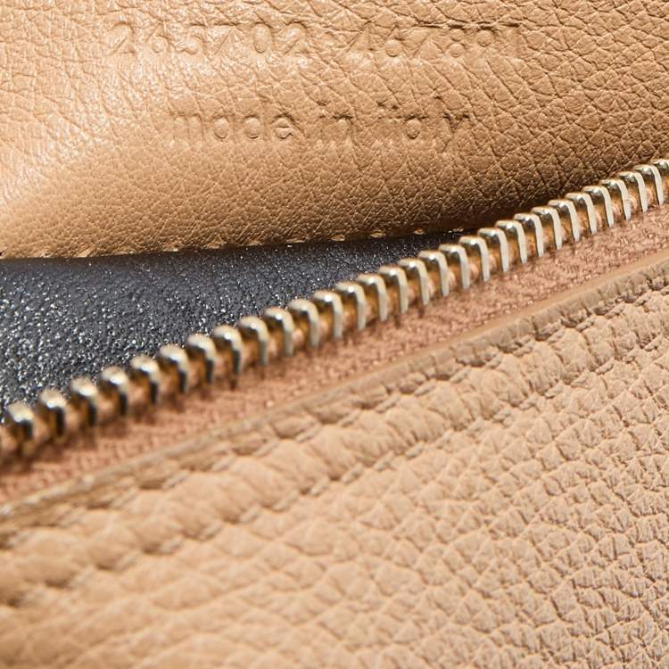 Pre Owned Yves Saint Laurent Brown/Beige Leather Neo Reversible Tote