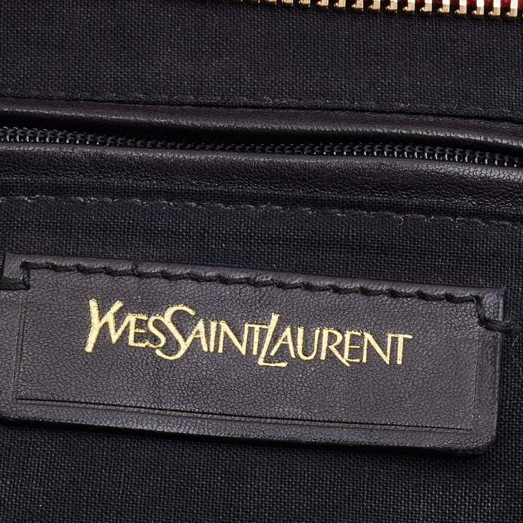 Pre Owned Yves Saint Laurent Red Leather Medium Cabas Chyc Tote