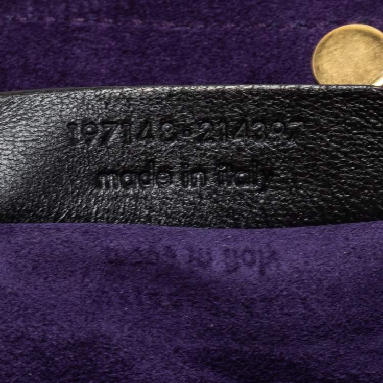 Pre Owned Yves Saint Laurent Multicolor Croc Embossed Leather and Suede Large Muse Two Top Handle Bag
