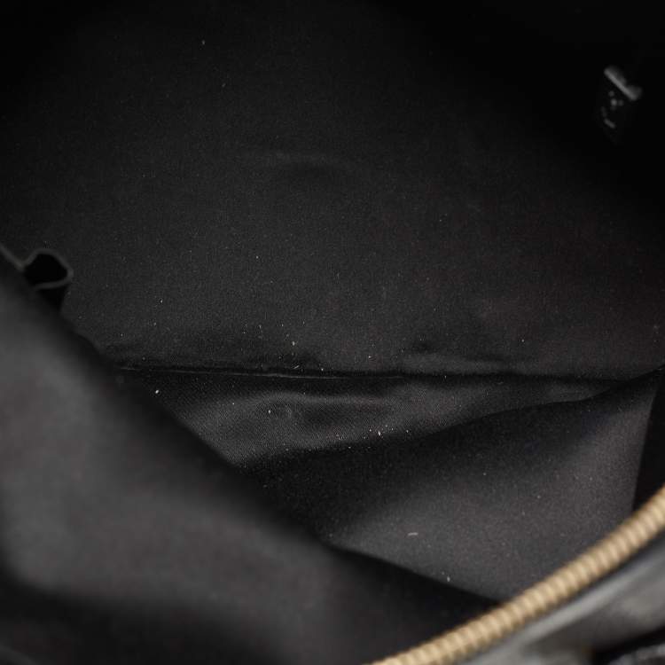 Pre Owned Yves Saint Laurent Black Patent Leather Large Muse Bag
