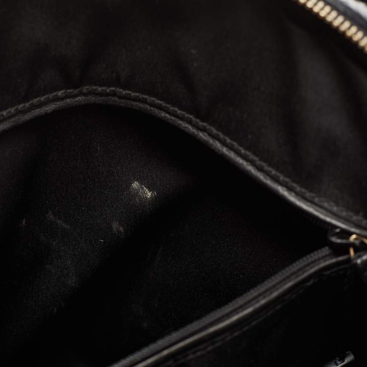 Pre Owned Yves Saint Laurent Black Patent Leather Large Muse Bag