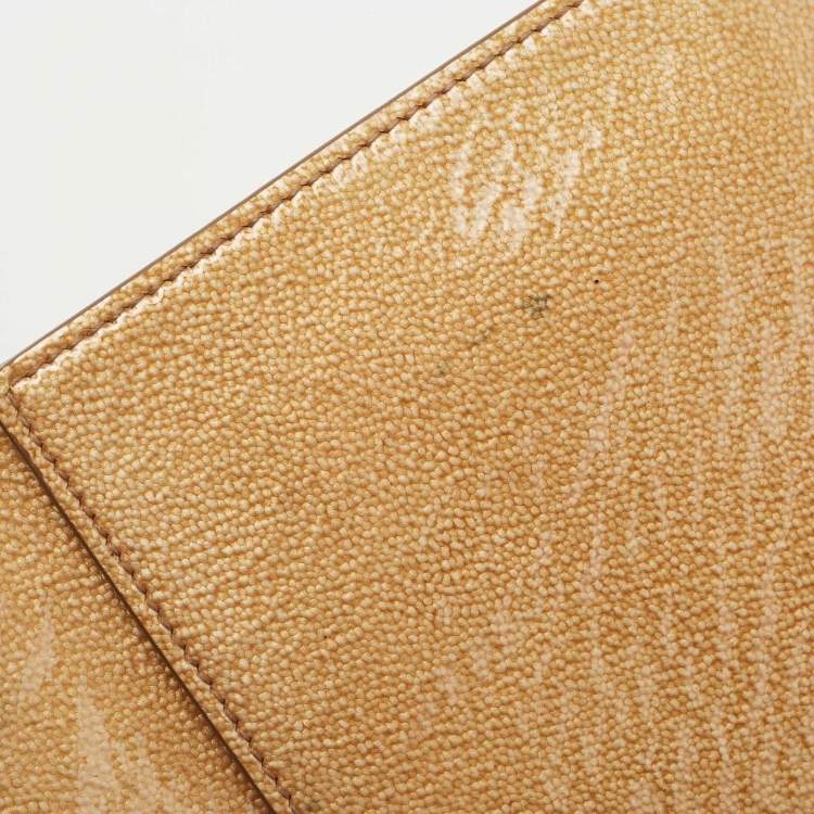 Pre Owned Yves Saint Laurent Gold Patent Leather Belle De Jour Clutch