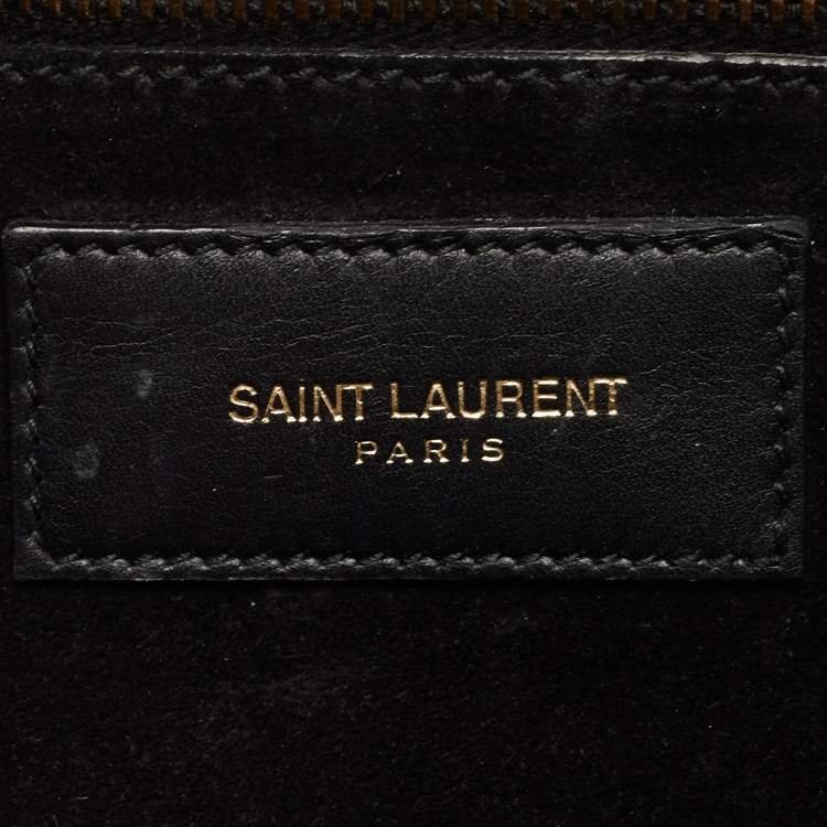 Pre Owned Yves Saint Laurent Black Leather Y-Ligne Flap Shoulder Bag