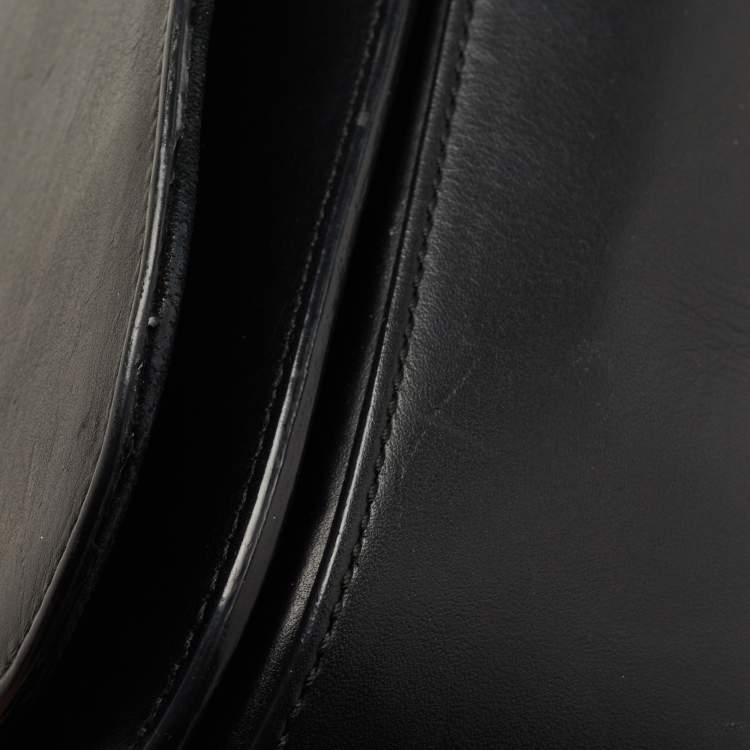 Pre Owned Yves Saint Laurent Black Leather Y-Ligne Flap Shoulder Bag