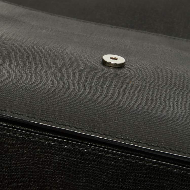 Pre Owned Yves Saint Laurent Black Leather Large Chyc Flap Shoulder Bag
