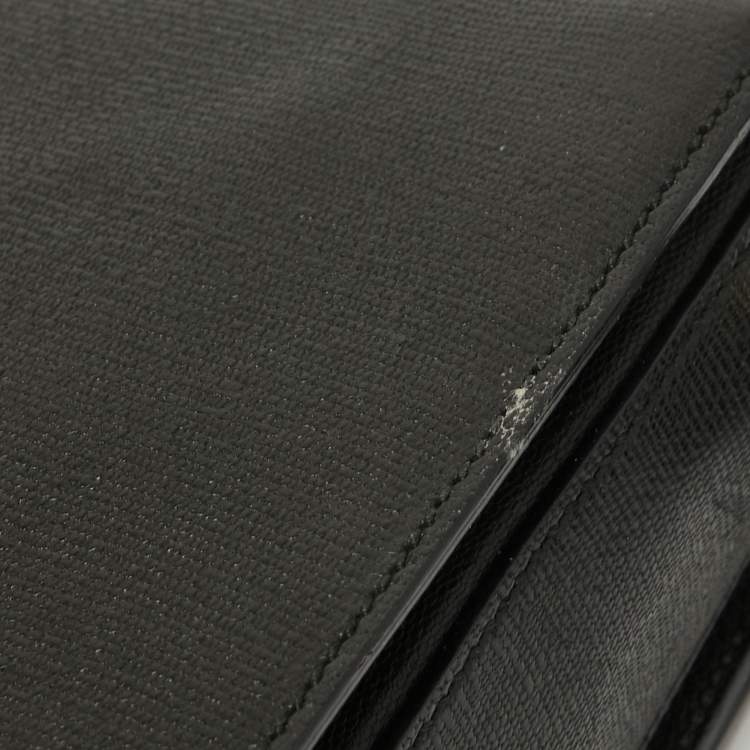 Pre Owned Yves Saint Laurent Black Leather Large Chyc Flap Shoulder Bag
