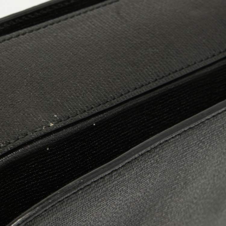 Pre Owned Yves Saint Laurent Black Leather Large Chyc Flap Shoulder Bag