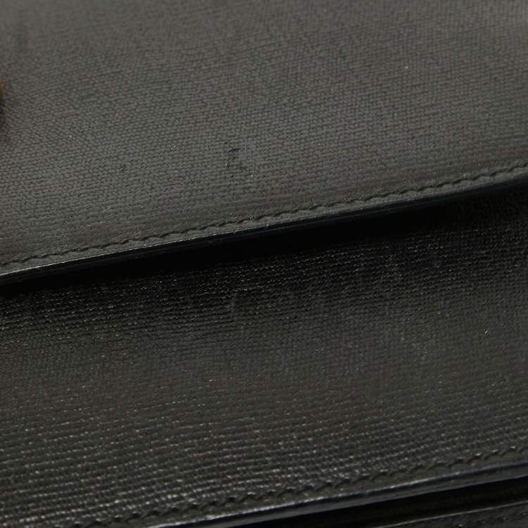 Pre Owned Yves Saint Laurent Black Leather Large Chyc Flap Shoulder Bag