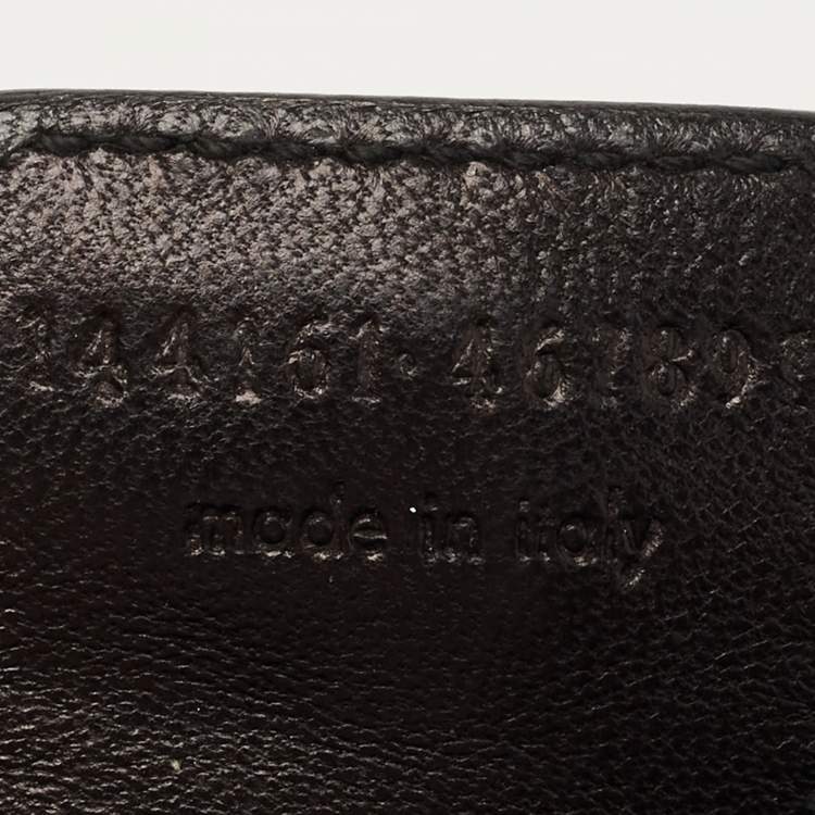 Pre Owned Yves Saint Laurent Black Leather Mombasa Crest Hobo