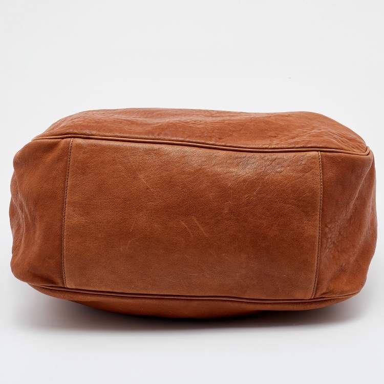 Pre Owned Yves Saint Laurent Tan Leather Roady Hobo
