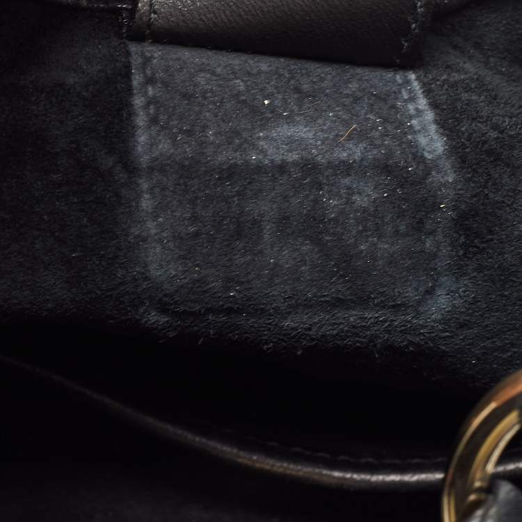 Pre Owned Yves Saint Laurent Brown/Black Leopard Pony Hair And Suede St Tropez Hobo