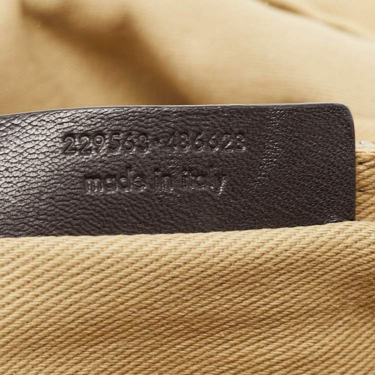 Pre Owned Yves Saint Laurent Orange/Beige Leather and Canvas Muse Two Top Handle Bag