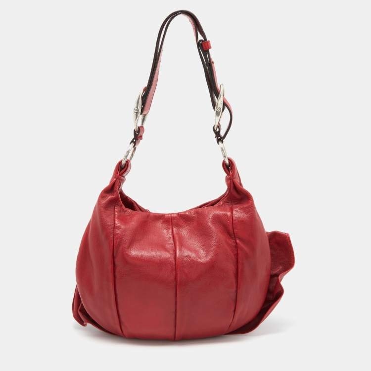 مملوكة مسبقًا Yves Saint Laurent Red Leather Petal Nadja Hobo